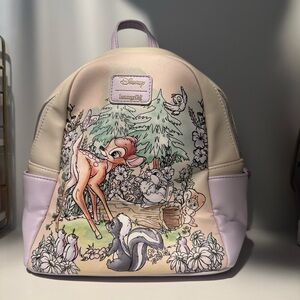 Loungefly Disney Bambi Cream and Lavender Backpack